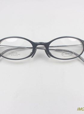 外贸原单轻盈细板材椭圆近视眼镜框斯文舒适眼镜架可配片黑色312