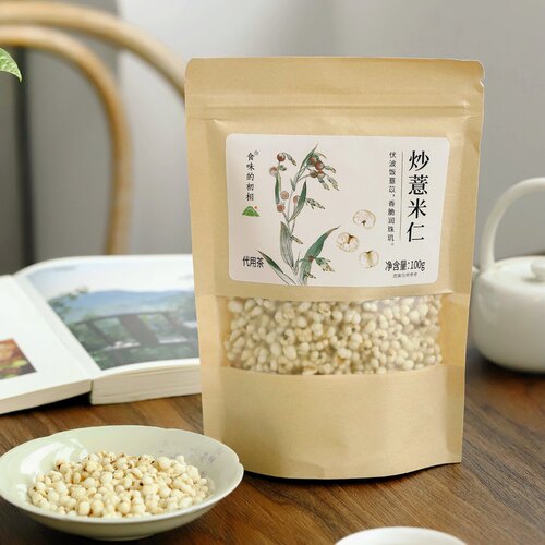 食味的初相炒薏米仁100g*3袋冲泡即饮云南意米茶香酥脆熟炒货薏米