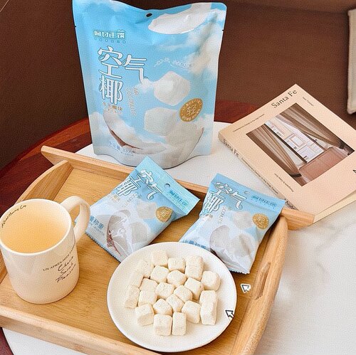 阿甘正馔空气椰冻干椰块33g*3袋香酥椰子块下午茶点心冻干水果块