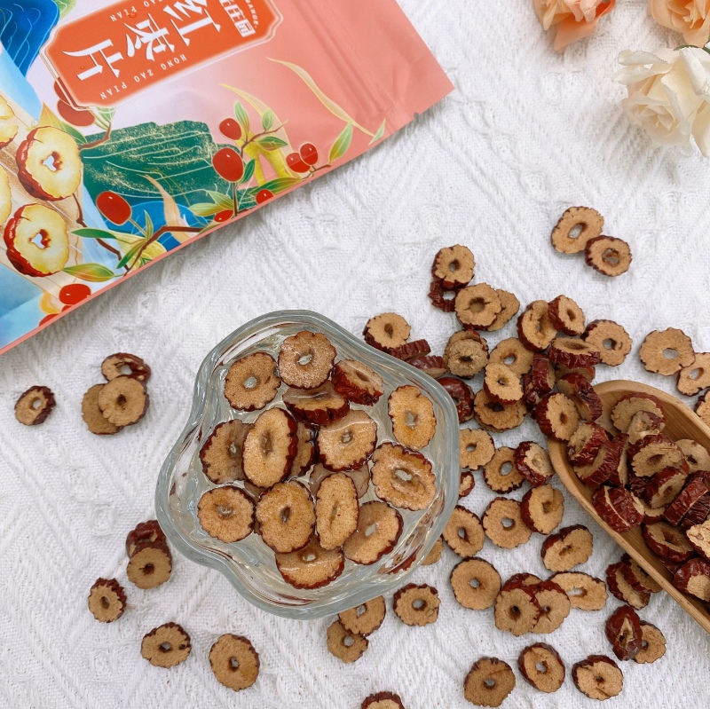 时光庄园红枣片88g*3袋开袋即食红枣圈若羌灰枣干煮粥泡水红枣干