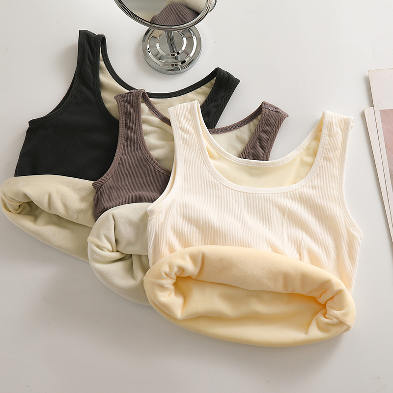 加绒保暖吊带小背心女秋冬