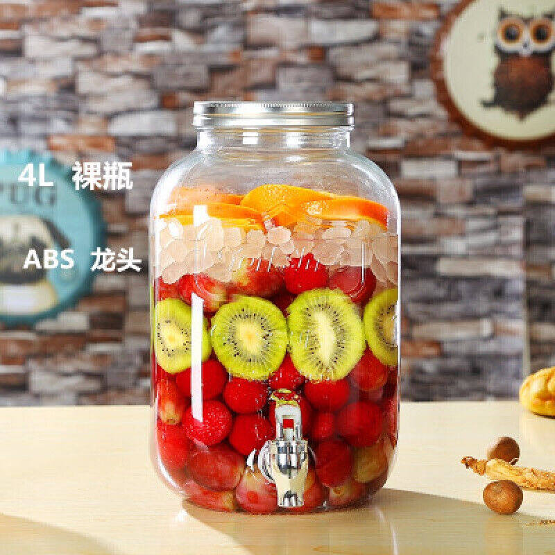 可乐桶容器泡酒玻璃瓶透明酵素桶空酒瓶带水龙头甜品台饮料桶冷水