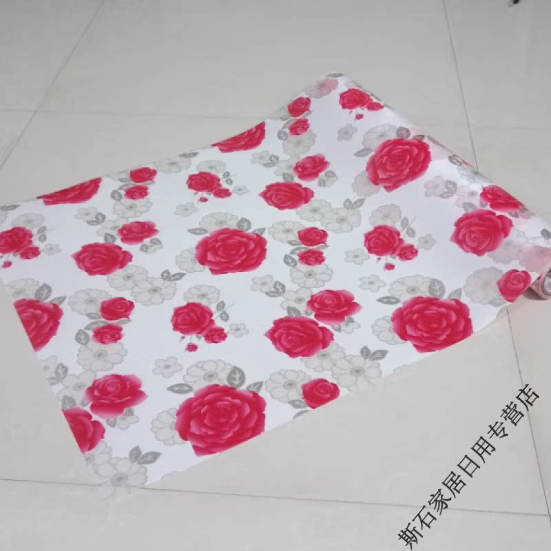 婕茵桐餐桌布垫防水桌布塑料印花桌布防水防油餐桌垫橱柜垫长方形