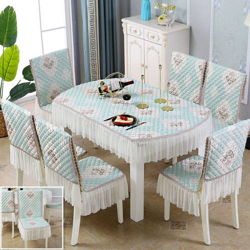 意赞椭圆形餐桌椅子套罩新款一体坐垫家用通用连体餐桌布椅套套装