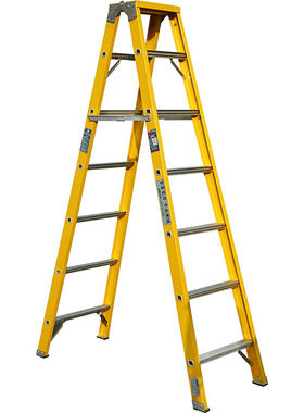 宝富（BAOFU）7档2.52米铆接喇叭形绝缘人字梯RLFP-A2-07