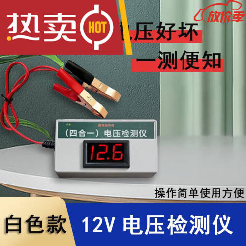 阿尤布电池检测仪电瓶电压测试仪12v24v72v48v60V汽车摩托车12v检