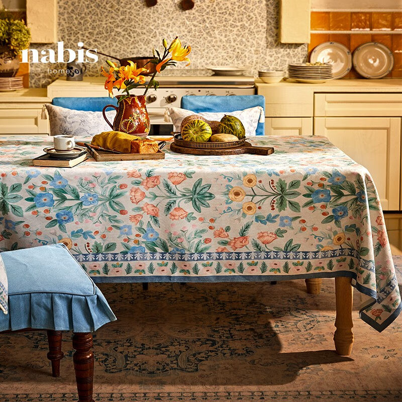 蜡笔派(Nabis)英式花海桌布野餐氛围感复古法式防水餐桌布长方