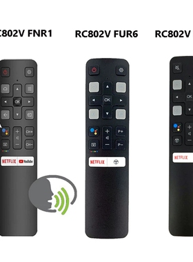RC802V FNR1 FUR6 FMR1适用于TCL4K液晶电视机原装蓝牙语音遥控器
