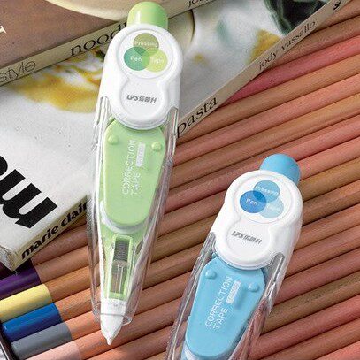 包邮 乐普升按动修正带学生改正带多功能涂改带9759笔芯修正带