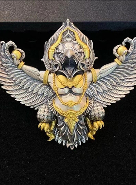 纯银大鹏鸟吊坠藏传喜马拉雅艺术