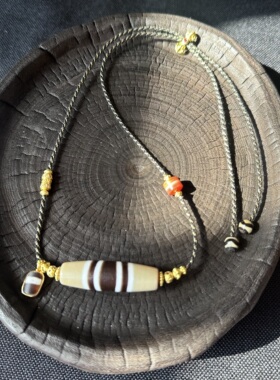 【藏玺·物与悟】台珠奶白线珠七线珠天珠锁骨项链脖挂 原创设计