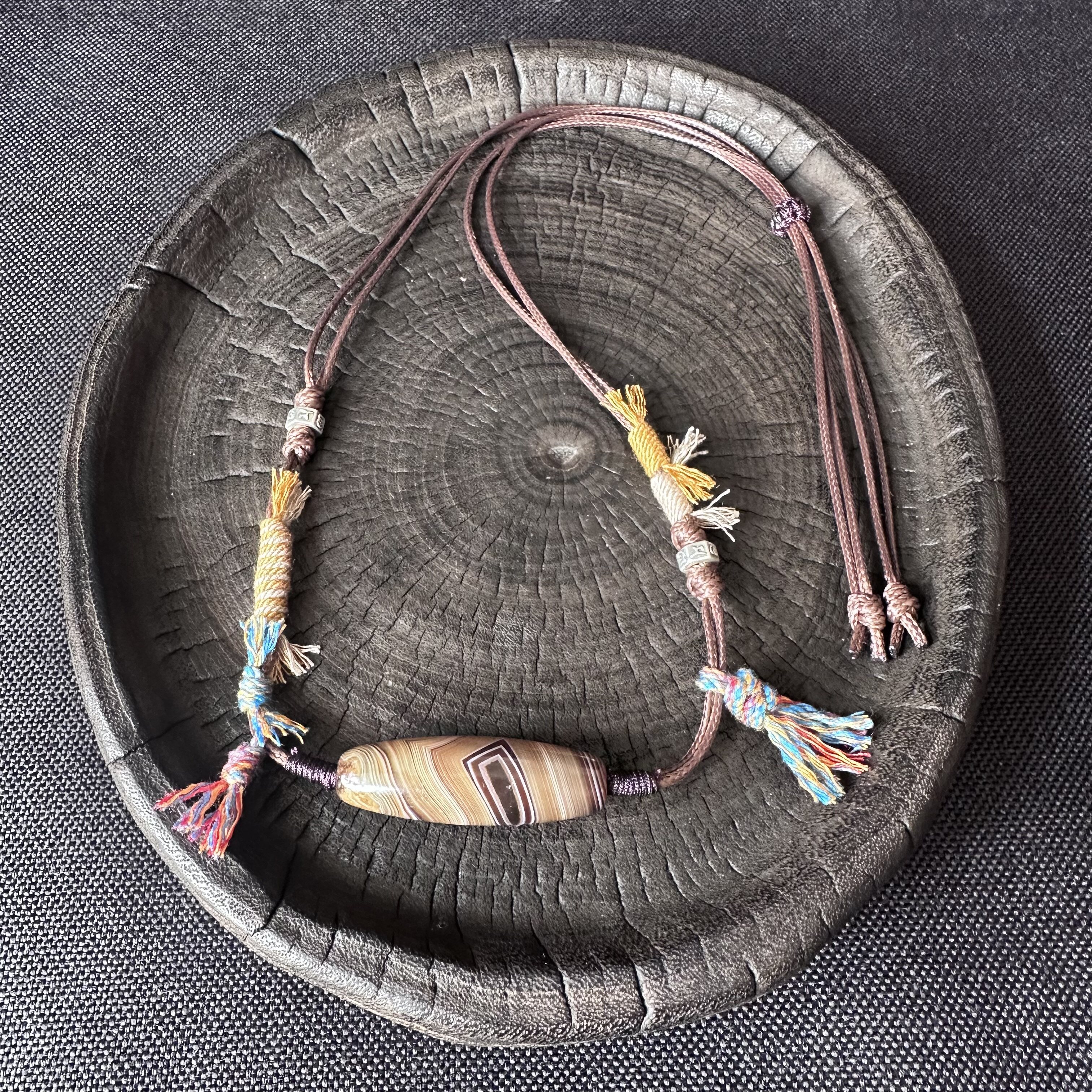 【藏玺物与悟】 原创设计藏式缠丝玛瑙天珠锁骨链项链 多样性发货