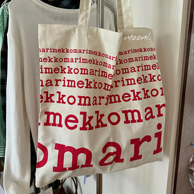 韩国Marimekko字母帆布包购物袋大容量ins百搭款春夏简约单肩手提