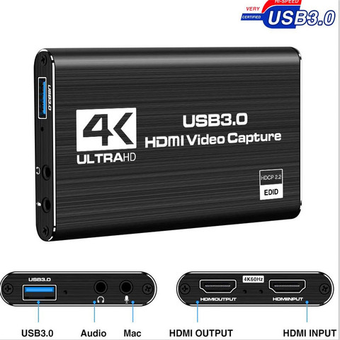 游戏芯片直播4K视频采集卡带环出采集USB3.0MS2131HDMI高清