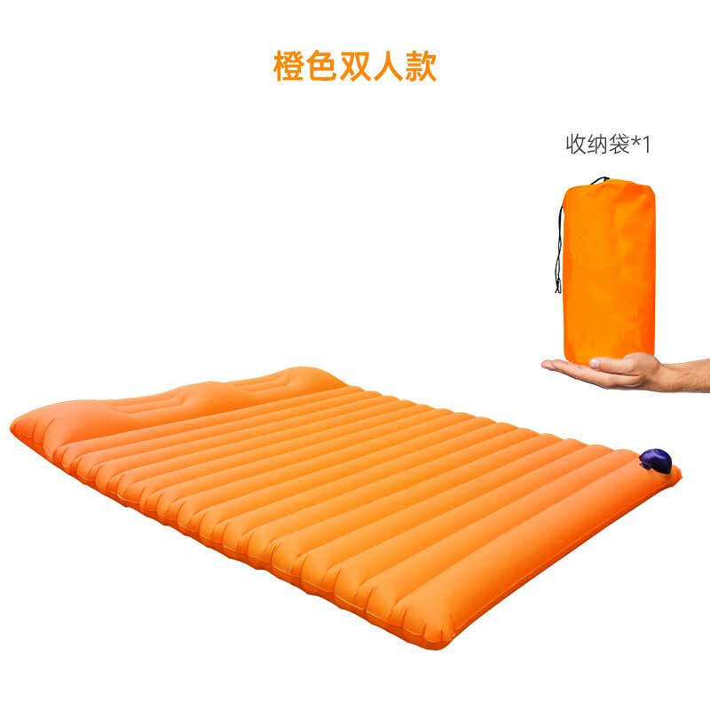 兵戎充气TPU垫子户外野营加厚单双人床垫便携露营装备橙色双人款