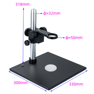 北银狐显微镜支架升降调焦托架50mm相机单筒镜头放大镜对焦底座