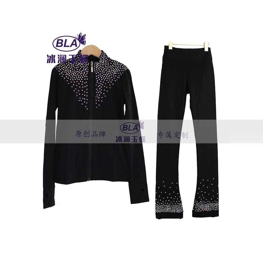 冰澜玉蝶花样滑冰服训练套装多钻