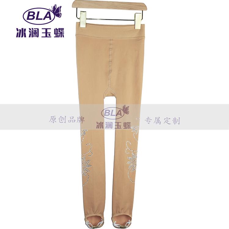 冰澜玉蝶滑冰打底袜包邮带钻闪亮