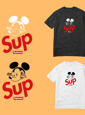 潮图个性老鼠sup烫画耐水洗衣服补贴弹力烫标