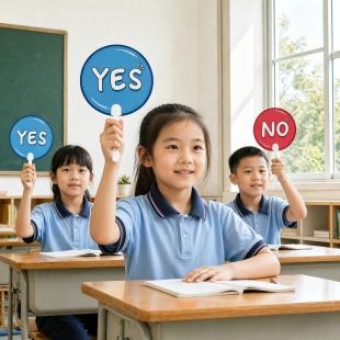 YES / NO赞成反对手举牌英语课堂游戏问题回答互动牌小组比赛道具