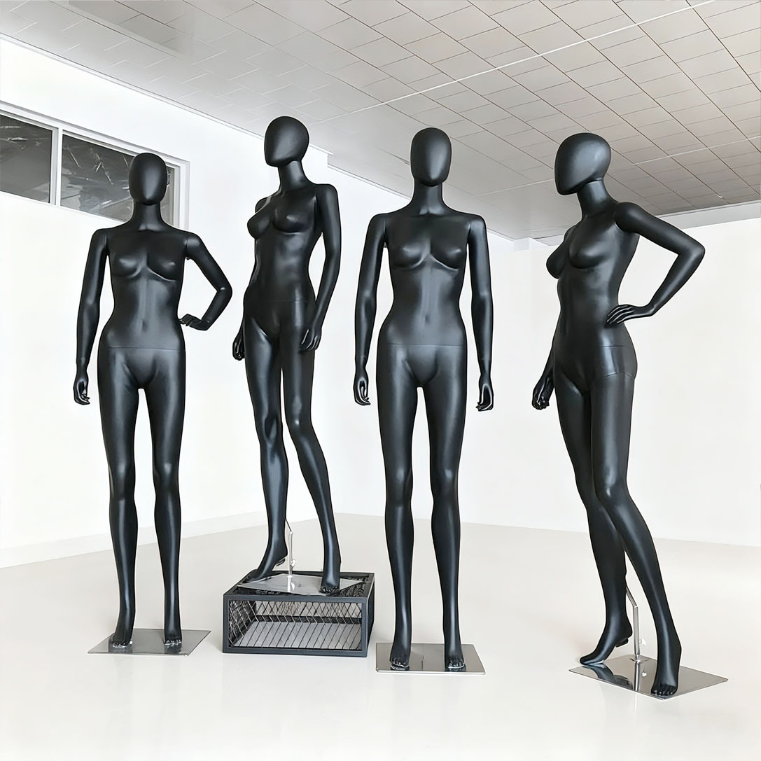 高档肤黑塑料女全身人台模型橱窗