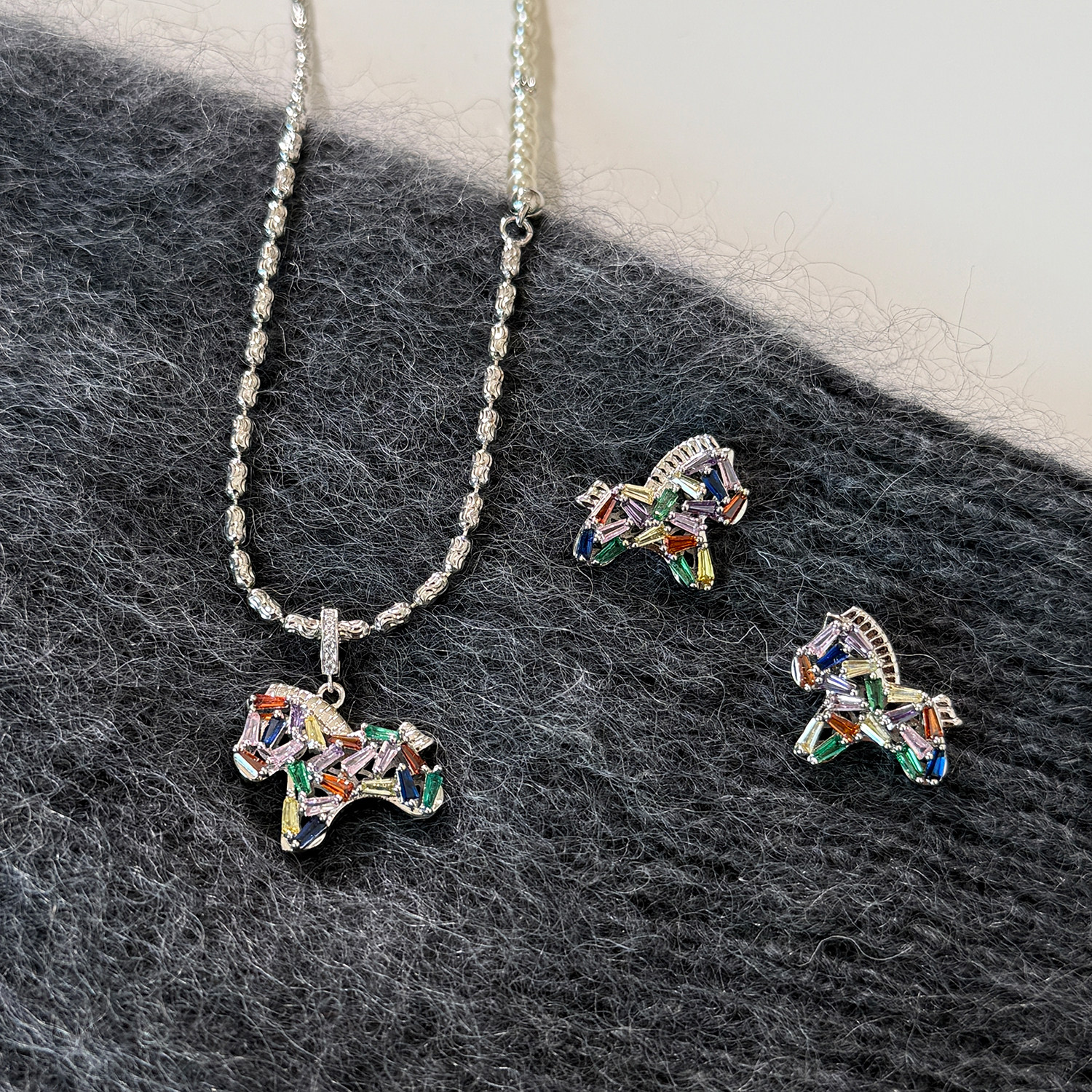 马年新品】阳光彩虹小马彩色马上有钱马年耳环毛衣项链过年耳饰女,饰品/流行首饰/时尚饰品新,组合套装,淘宝优惠券,粉丝福利购,淘宝优惠卷