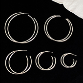 欧美夸张925银针大耳圈素圈耳环2025新款 新品 88折 高级感耳饰耳钉