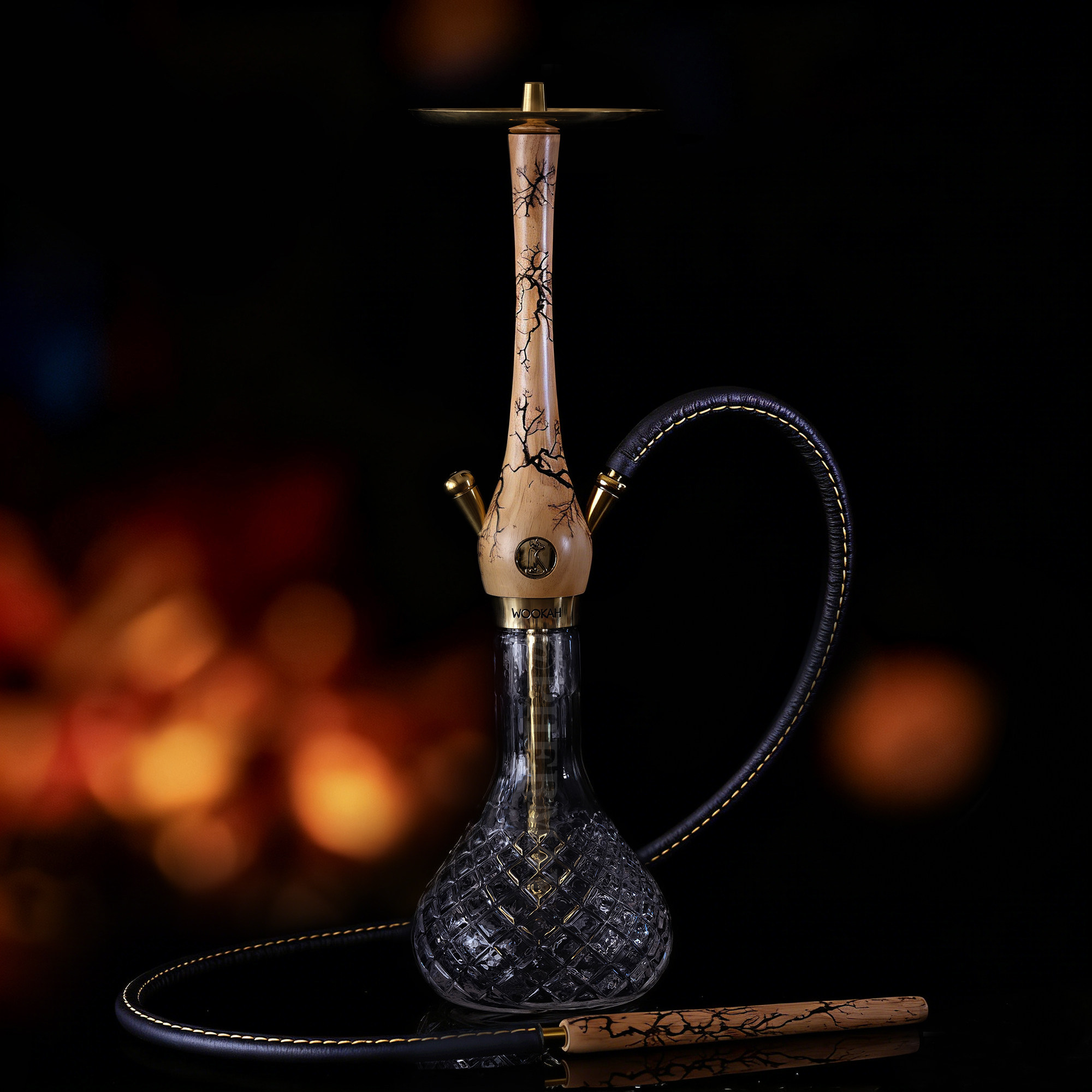 乌卡WOOKAH高档水烟壶全套装烟水壶波兰酒吧单双管Shisha木头烟斗