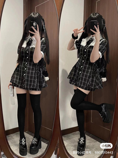 黑色 黑格 量产型 Kanna原创套装 工期15天 粉格 蕾服 条纹