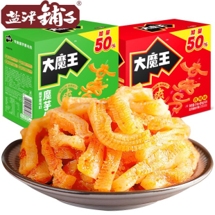 盐津铺子魔芋丝香辣酸辣藤椒味27g加量不加价小包装 休闲追剧零食