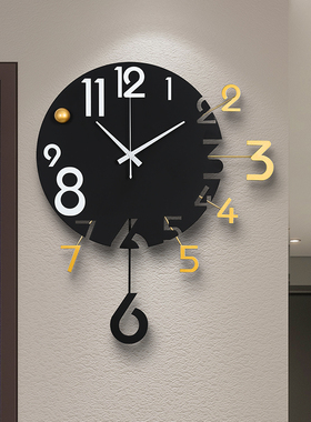 家用挂钟客厅大气挂墙装饰时钟个性创意时尚静音现代简约网红钟表