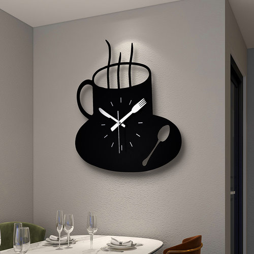 普朵客厅简约免打孔挂钟