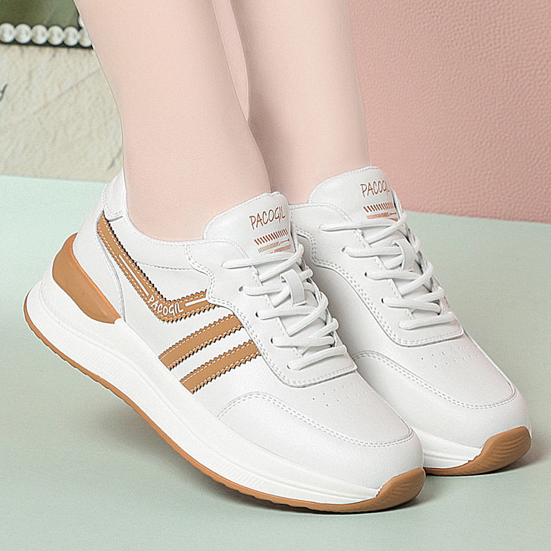 深口系带新款透气夏季新款圆头舒适女士运动跑步休闲鞋阿甘鞋加绒