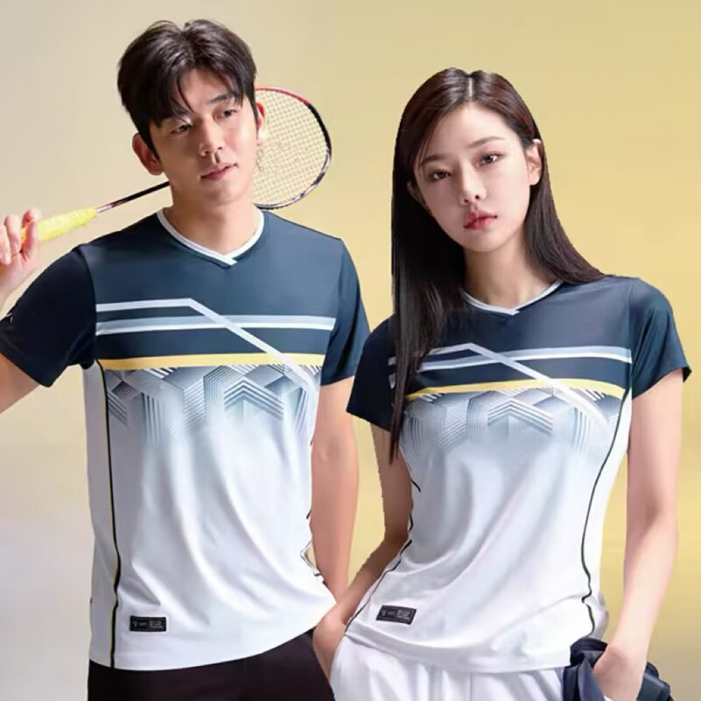 2026夏季新款羽毛球服男女款短袖速干训练比赛跑步上衣定制套装