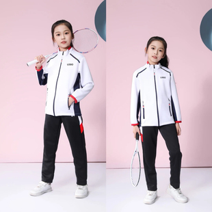 2026新款羽毛球服儿童款长袖外套速干春秋款休闲运动训练比赛上衣