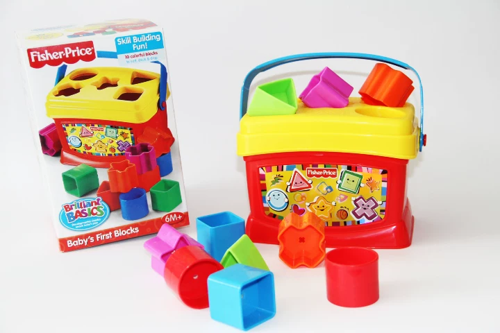 Игрушка, геометрический конструктор, деревянная коробка, тренировка