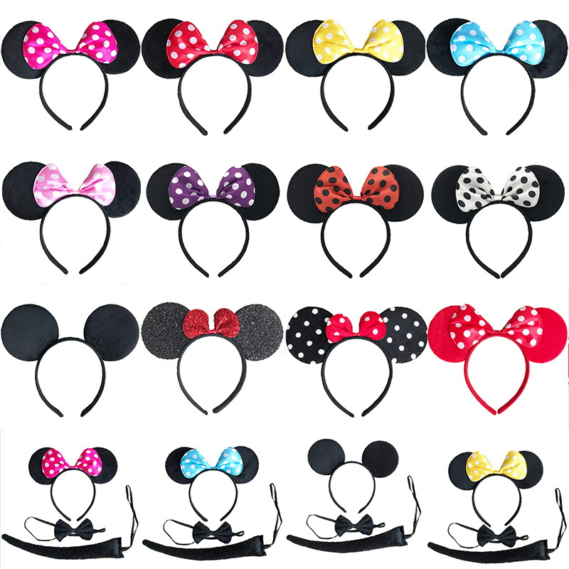 米老鼠米奇发箍 米妮耳朵头箍 大蝴蝶结成人儿童节日派对发卡饰品