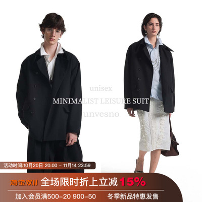 【老钱Row风】Unvesno(UN)老钱风极简廓形休闲西式休闲百搭外套