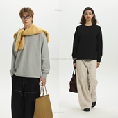 休闲基础上衣秋 亨利领华夫格老钱风基础宽松百搭长袖 Unvesno