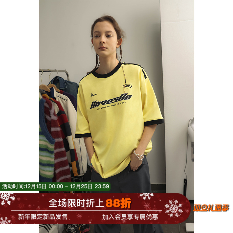 Blockcore复古运动风印花短袖