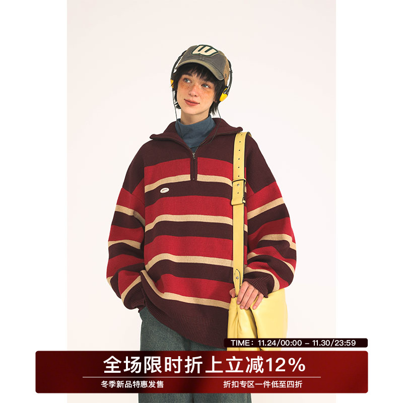 都市毛衣UNVESNO针织翻领