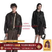 短廓复古皮革男女同款 夹克外套秋 Boxyfit LM风 Unvesno