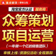 淘宝京东天猫众筹造点新货设计策划项目首页详情运营摩点产品推广