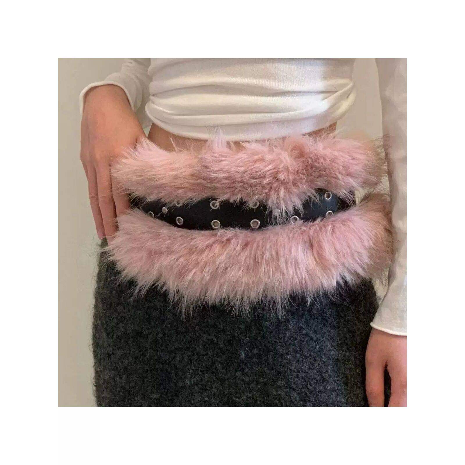 2026新款复古风亚文化朋克个性y2k毛毛拼接腰带辣妹潮流配饰皮带,女士内衣/男士内衣/家居服,内衣配件,淘宝优惠券,粉丝福利购,淘宝优惠卷