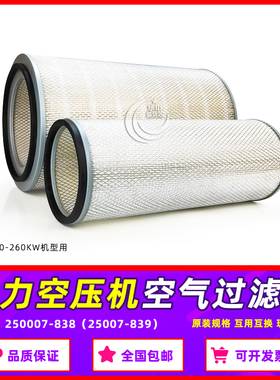 寿力螺杆机LS25S-300/350HP双层空气过滤器芯250007-838/839空滤