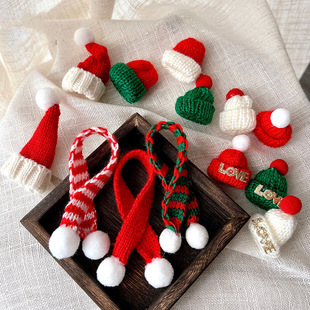 迷你酒瓶手指套圣诞节树玩偶围巾小帽子挂件装饰礼品物diy娃配件