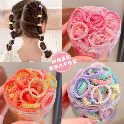儿童橡皮筋髪圈不伤发女童彩色发圈宝宝扎小啾啾发圈小女孩扎辫发