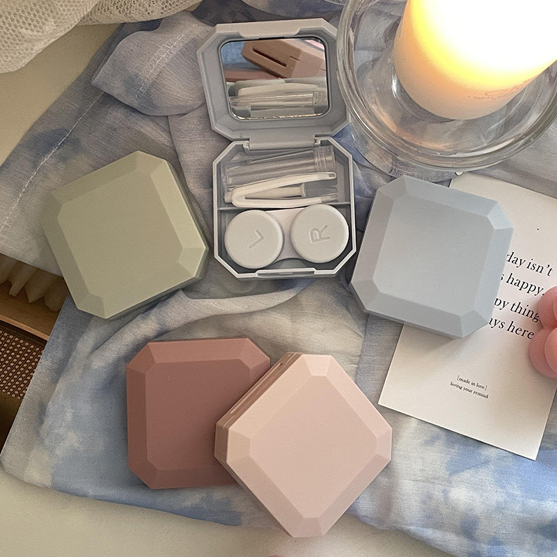 隐形眼镜盒美瞳盒子护理盒便携收纳盒简约高级感轻便伴侣盒双联盒,收纳整理,眼镜收纳盒,淘宝优惠券,粉丝福利购,淘宝优惠卷