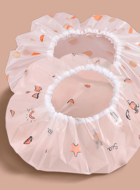 加厚浴帽防水沐浴帽淋浴双层头套帽厨房防油烟帽子女士款洗澡发套