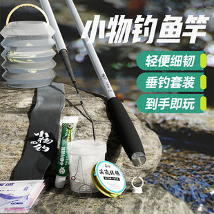 溪流小物钓套装一整套便携式鱼竿套装鳑鲏马口儿童鱼竿全套装备轻